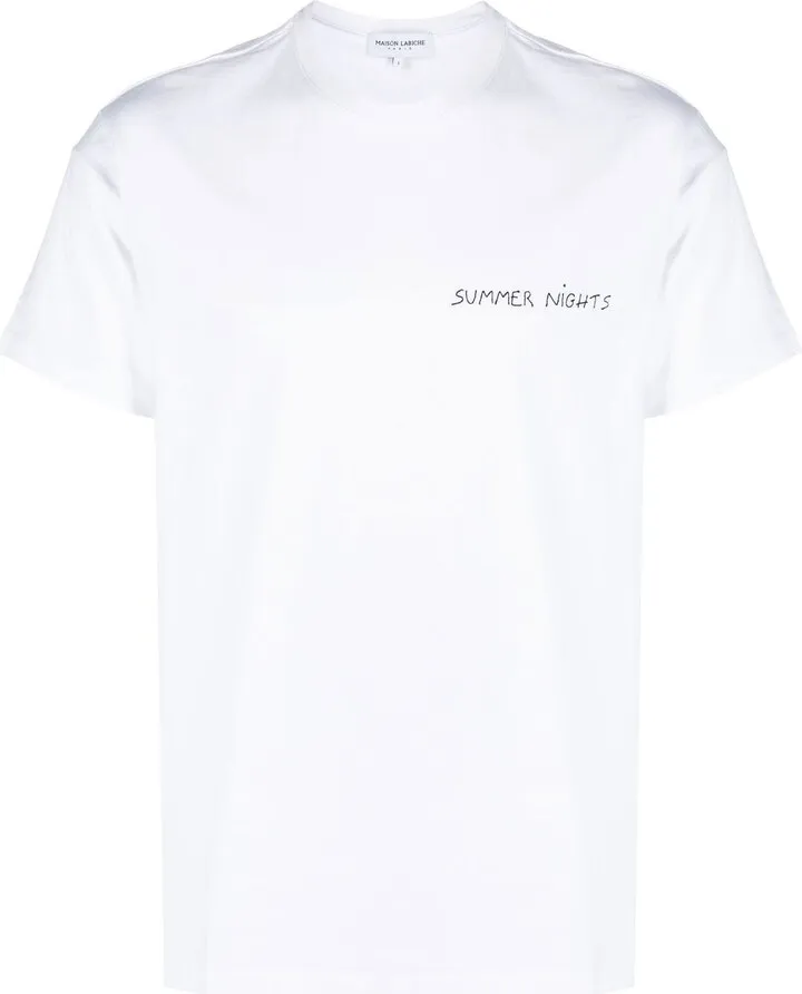 Embroidered-Slogan T-Shirt