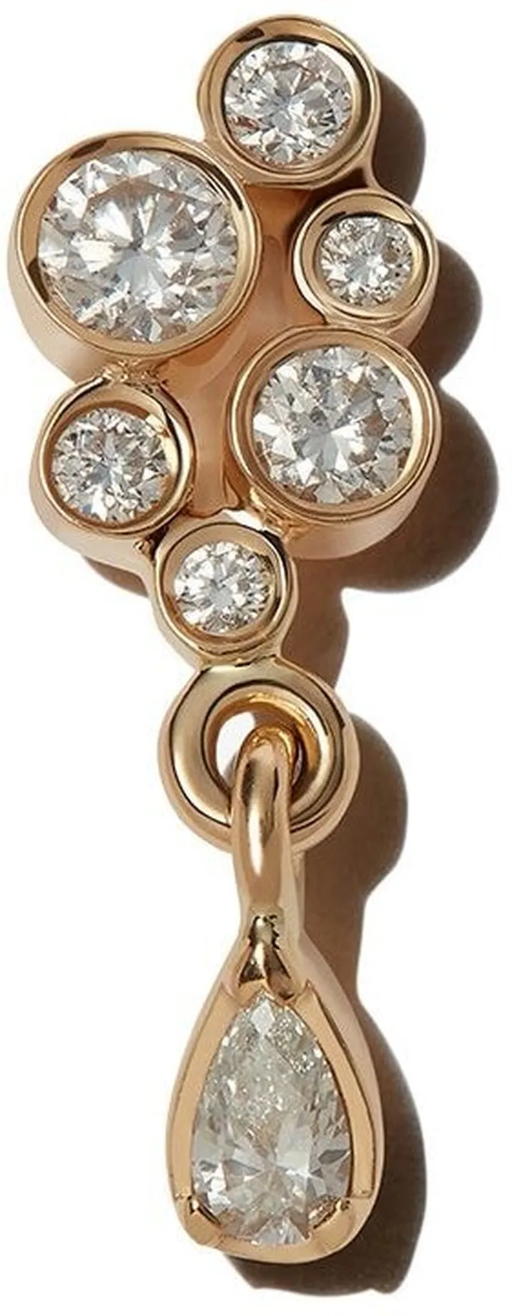 18kt yellow gold petite Splash diamond earring