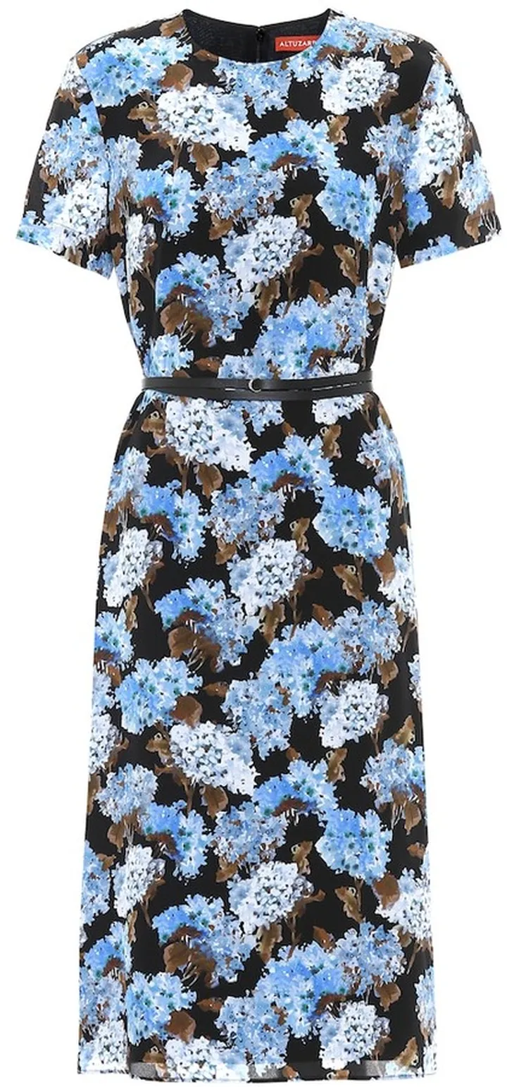 Coco floral silk midi dress