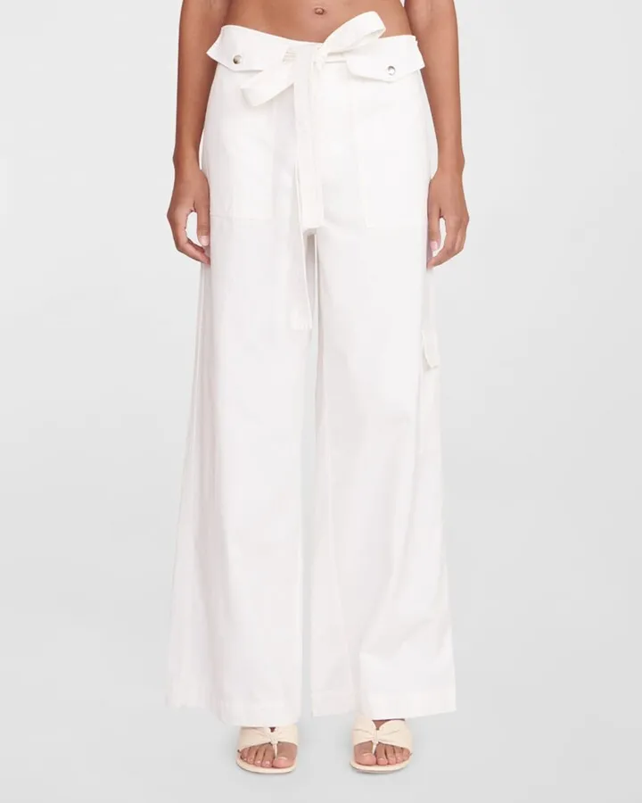 Brayden Cotton Wide-Leg Cargo Pants
