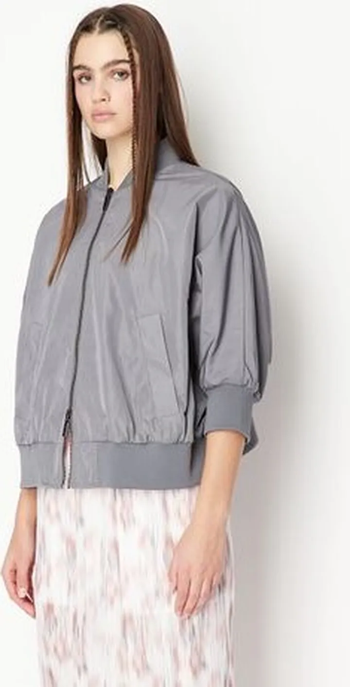 Reversible ottoman bomber jacket
