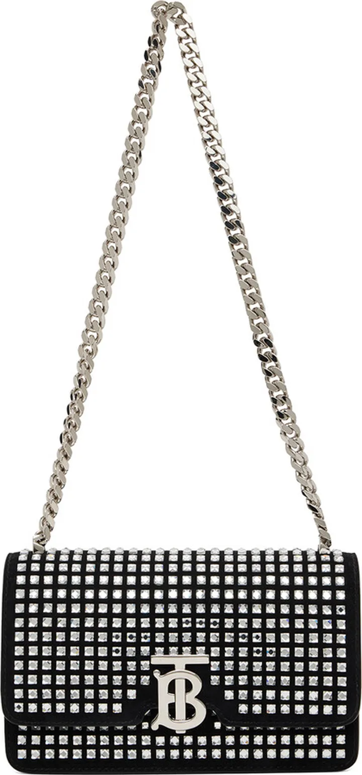 Burberry Black Crystal Mini TB Bag