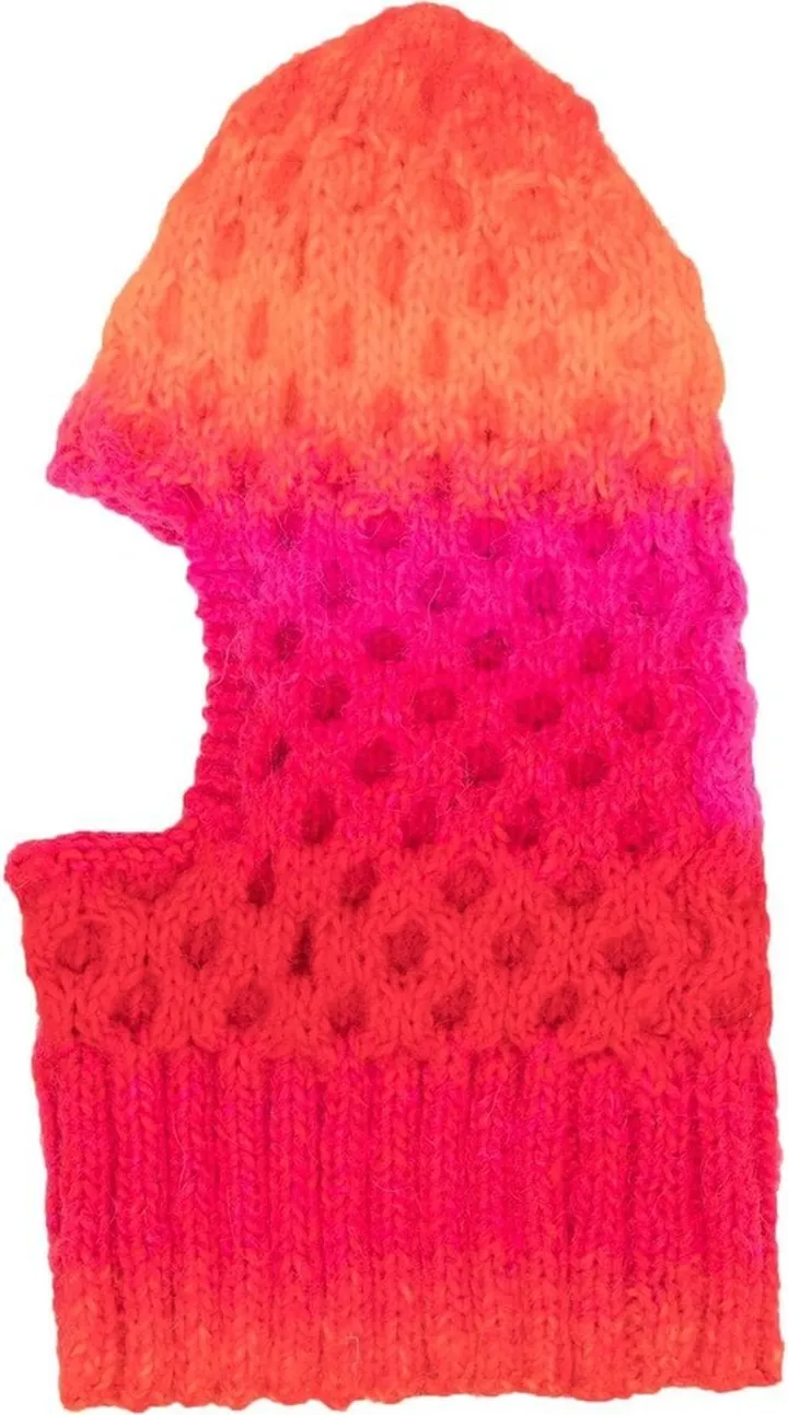 Chunky-Knit Tie-Dye Balaclava