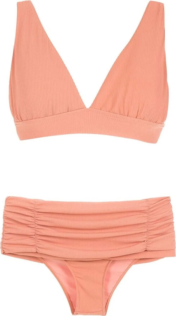Draped High-Waisted Bikini Set