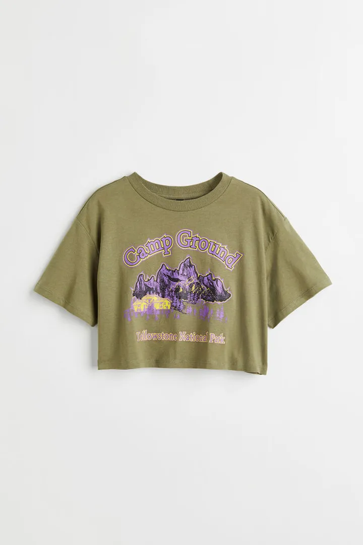 Printed Crop Top