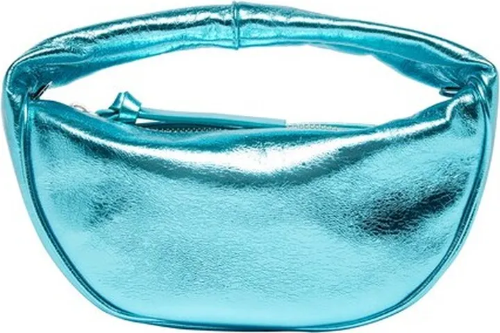 Baby Cush aquamarine metallic leather bag