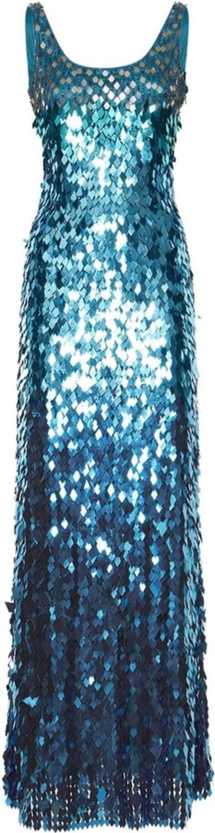 All over sequins long dress
