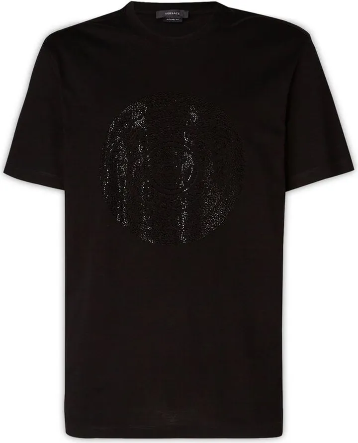 Versace Medusa Embellished Crewneck T-Shirt