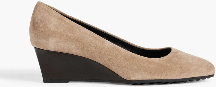 Gomma T50 suede wedge pumps