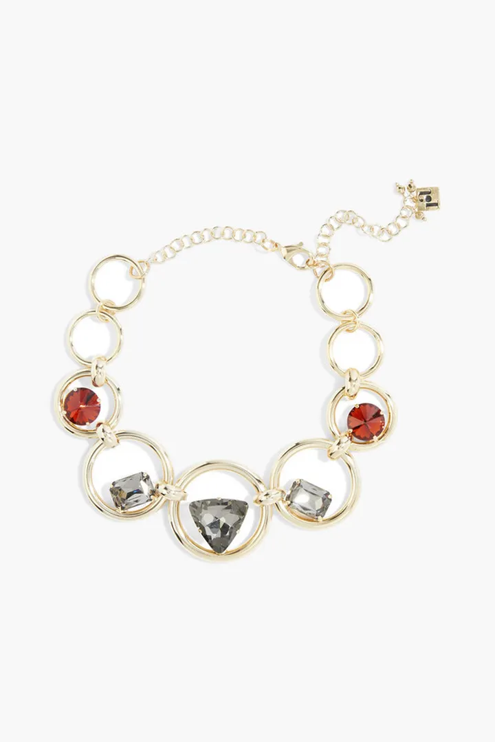 Gold-tone crystal bracelet