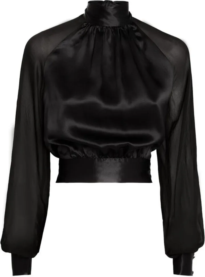 Harmur Silk Halterneck Classic Top