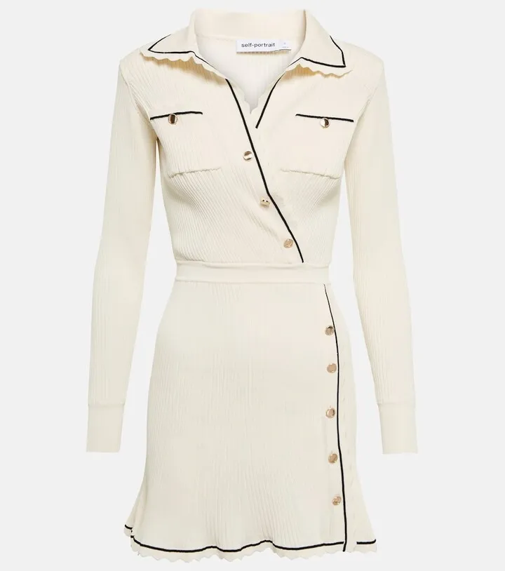 Ribbed-knit minidress