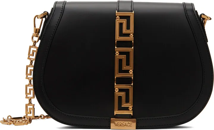 Versace Black Greca Goddess Bag