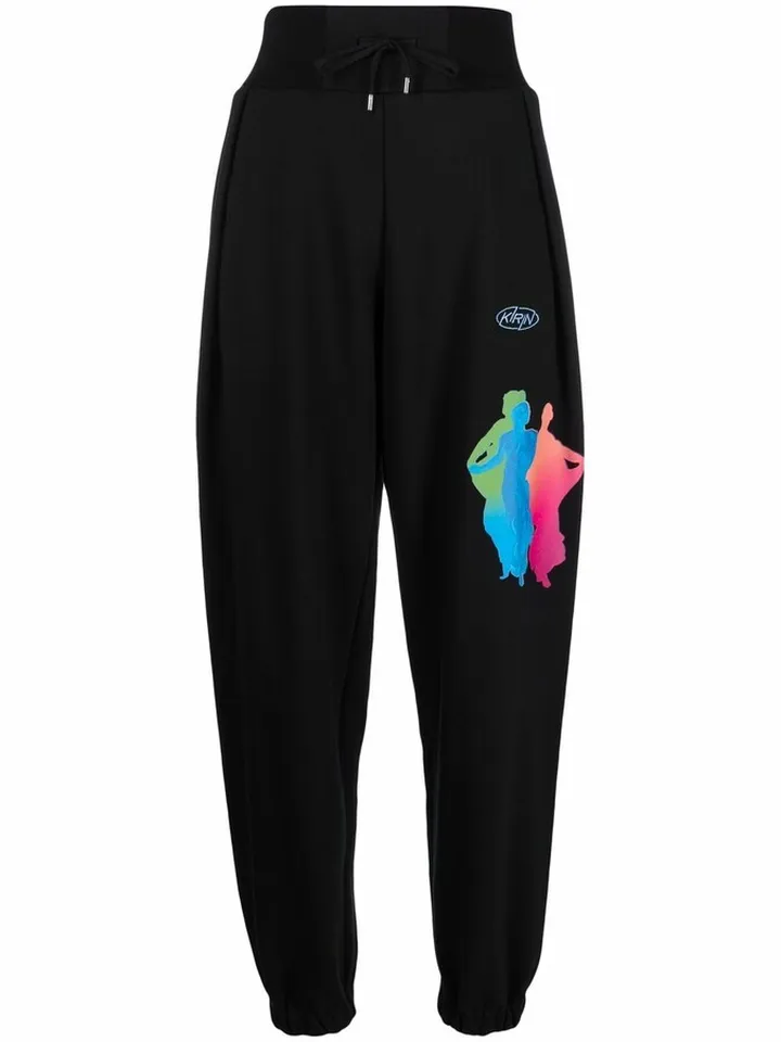 Graphic-Print Track Trousers