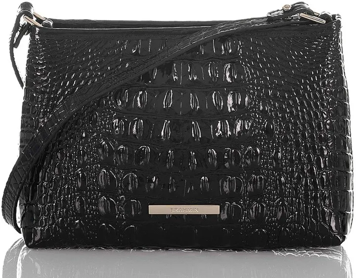 Lorelei Croc Embossed Leather Shoulder Bag