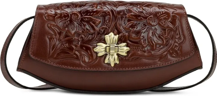 Patricia Nash Leather Handley Baguette