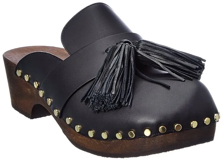 KHAITE Oliver Large Tassel Leather Clog