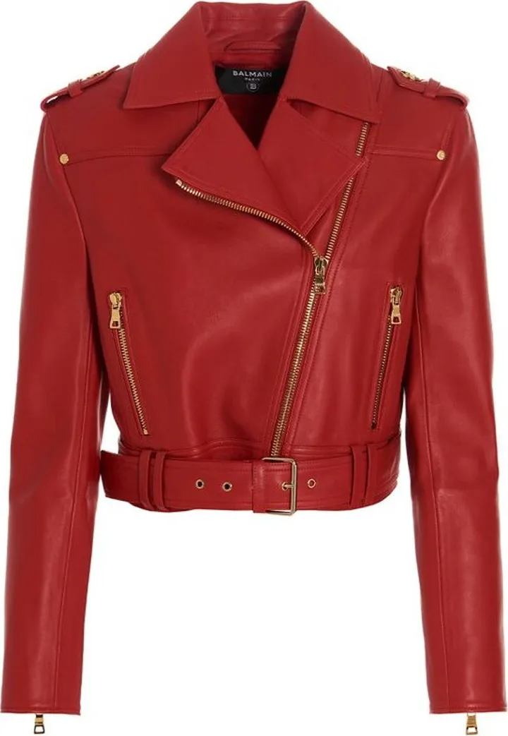 Balmain Belted Cropped Jacket