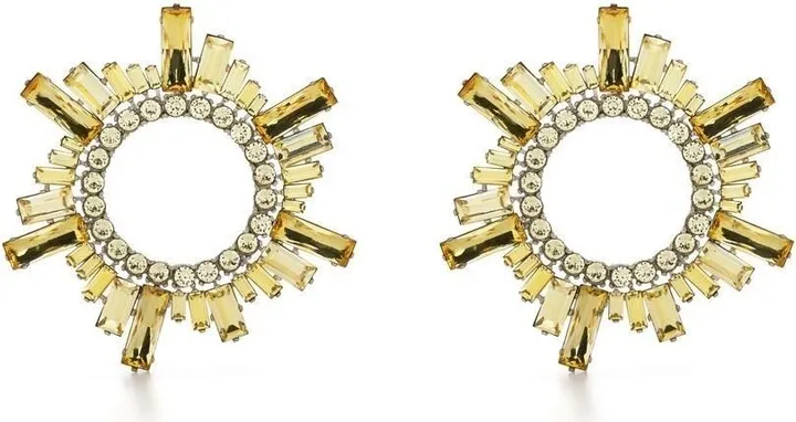 Silver-Tone Begum Crystal Earrings