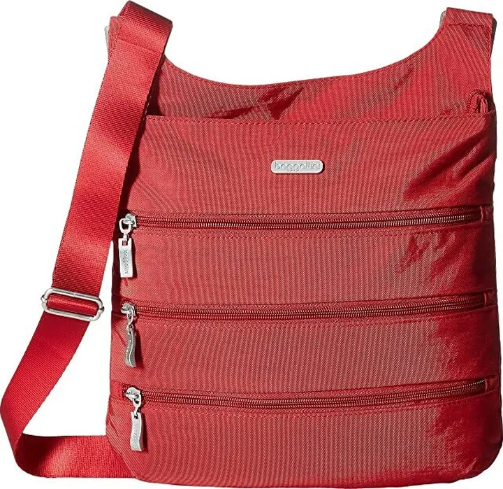 Baggallini Big Zipper Bagg (Apple) Cross Body Handbags