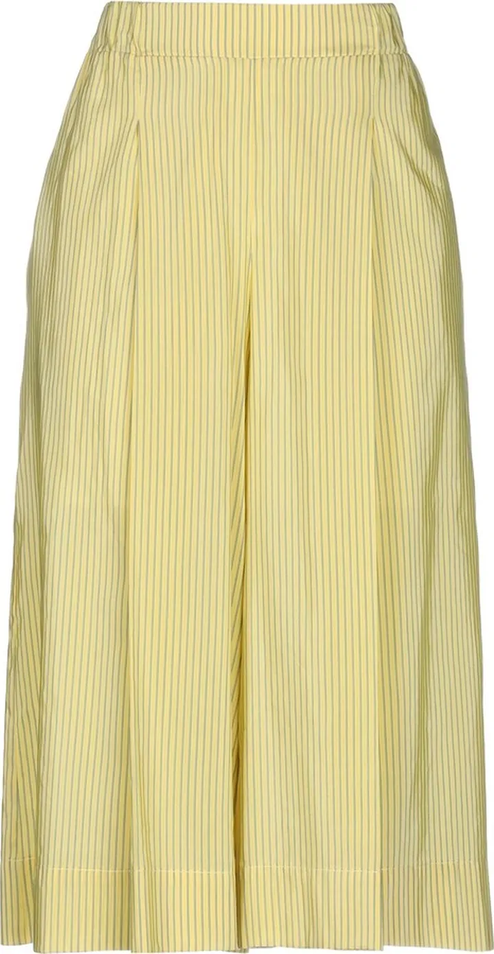 Cropped Pants Light Yellow