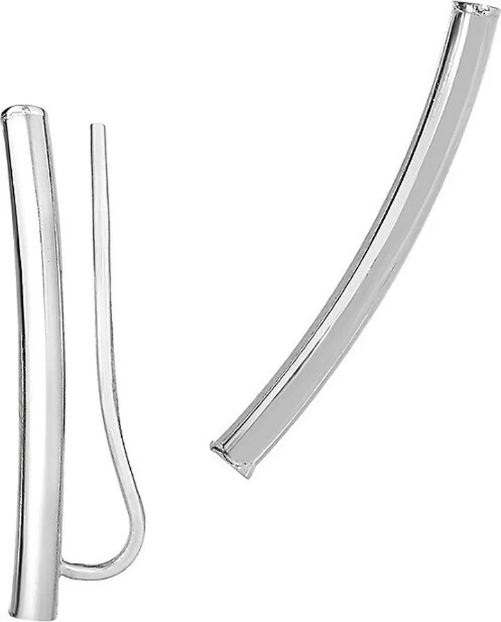 14K White Gold Post Drop Earrings