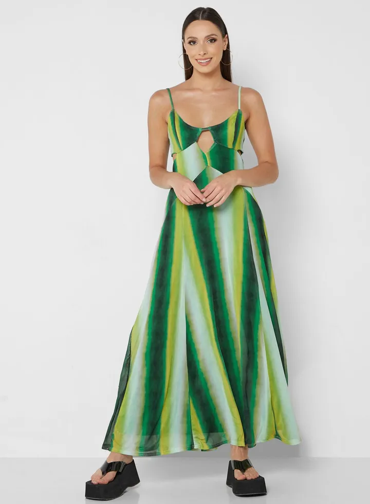 Strappy Cut Out Detail Dress