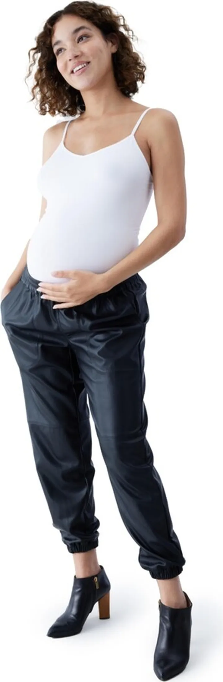 Women's Maternity Faux Leather Jogger