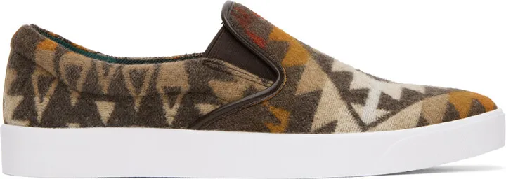 Junya Watanabe Multicolor Pendleton Edition Slip-On Sneakers