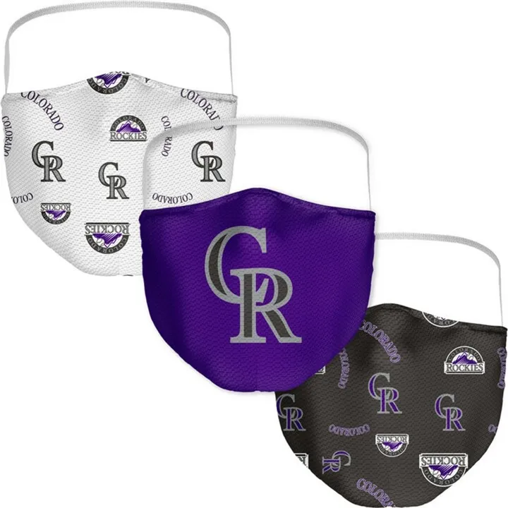 Fanatics Colorado Rockies 3-Pk. Face Mask