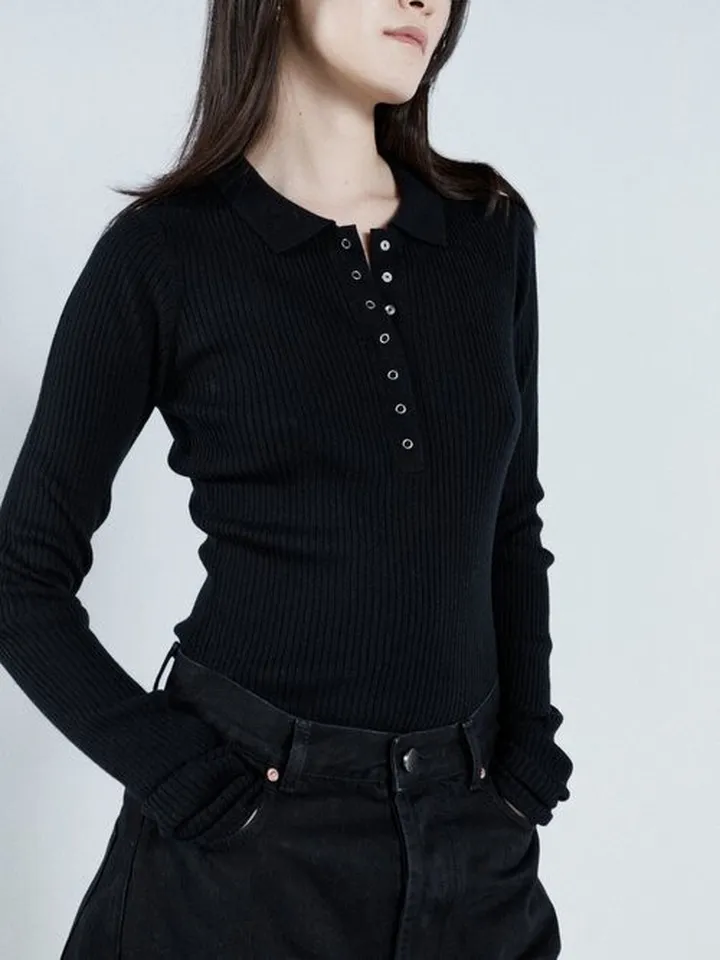 Responsible Merino Wool Knitted Polo Shirt