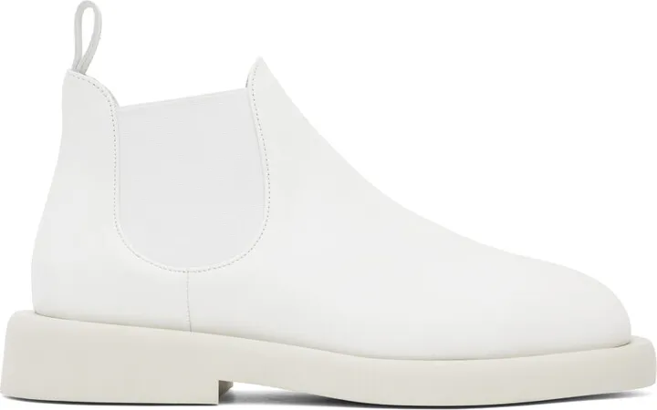 Marsèll White Gomme Gommello Chelsea Boots