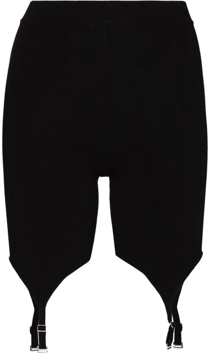 Suspender-Clip High-Waist Cycling Shorts