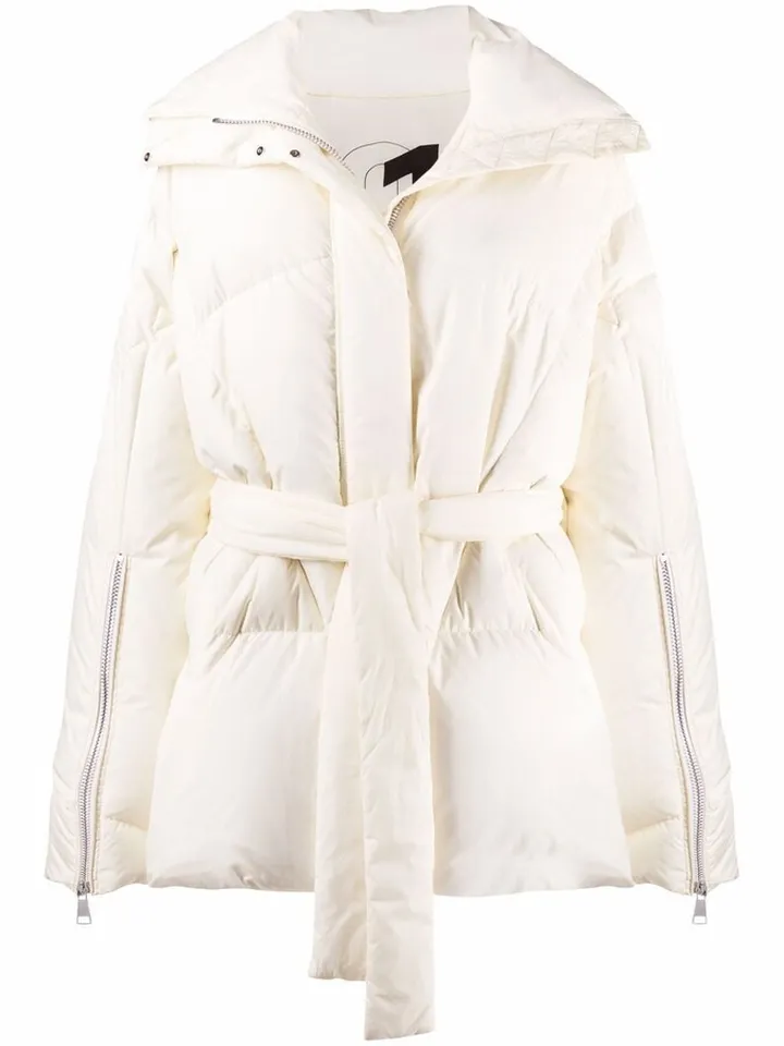 Puff belted puffer jacket