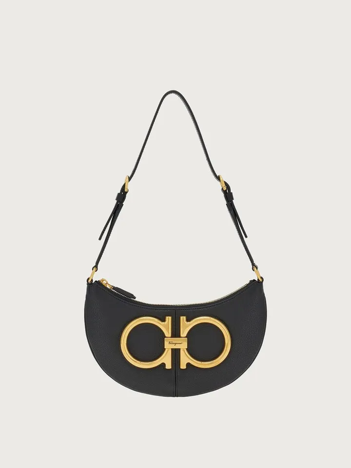 Ferragamo Women Maxi Gancio shoulder bag (S) Black