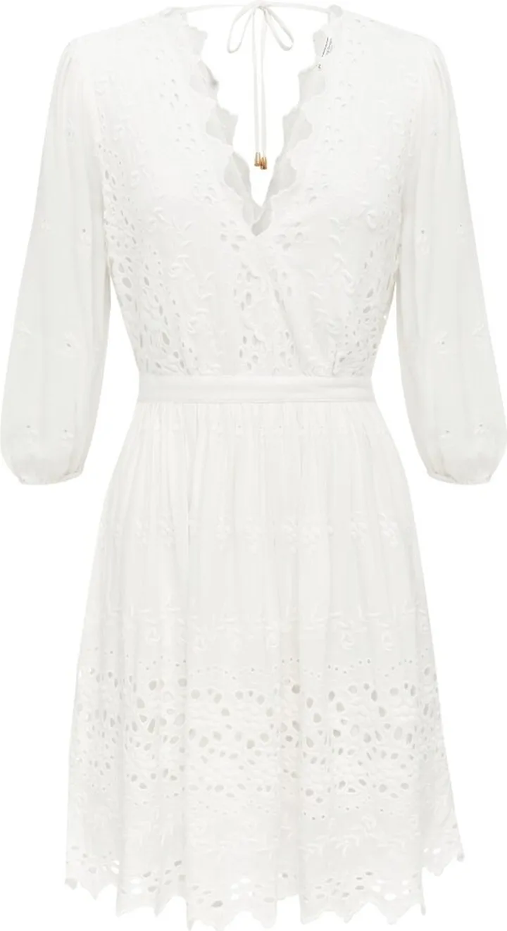Belle & Bloom - Sweet Talk Eyelet Mini Dress - White