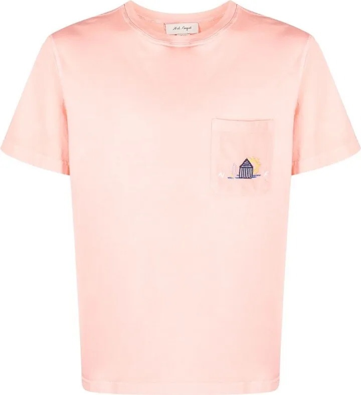 embroidered-motif short-sleeve T-shirt