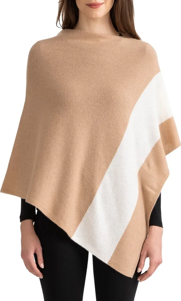 Striped Cashmere Poncho