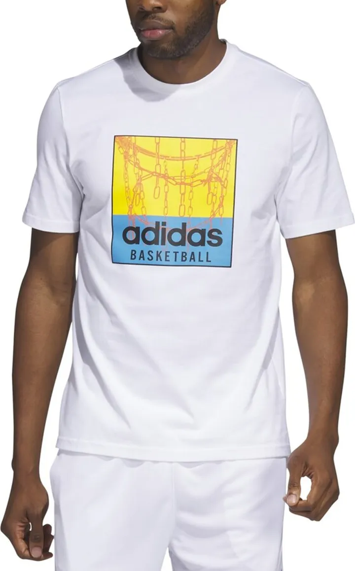 adidas Men's Classic-Fit Chain Net Basketball Graphic T-Shirt