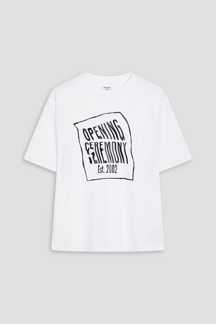 Printed cotton-jersey T-shirt