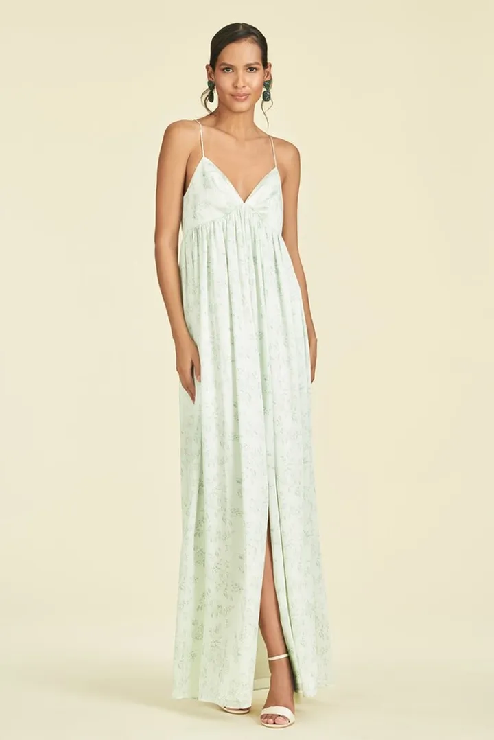 Jessica Gown - Jade Rose Watercolor