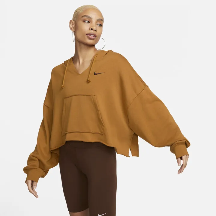 Women's Nike Sportswear Everyday Modern Over-Oversized French Terry Hoodie in Brown