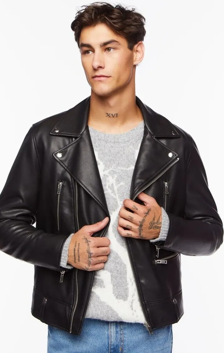 Faux Leather Moto Jacket