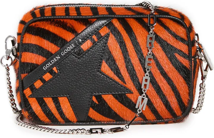 Golden Goose Mini Tiger Print Star Bag