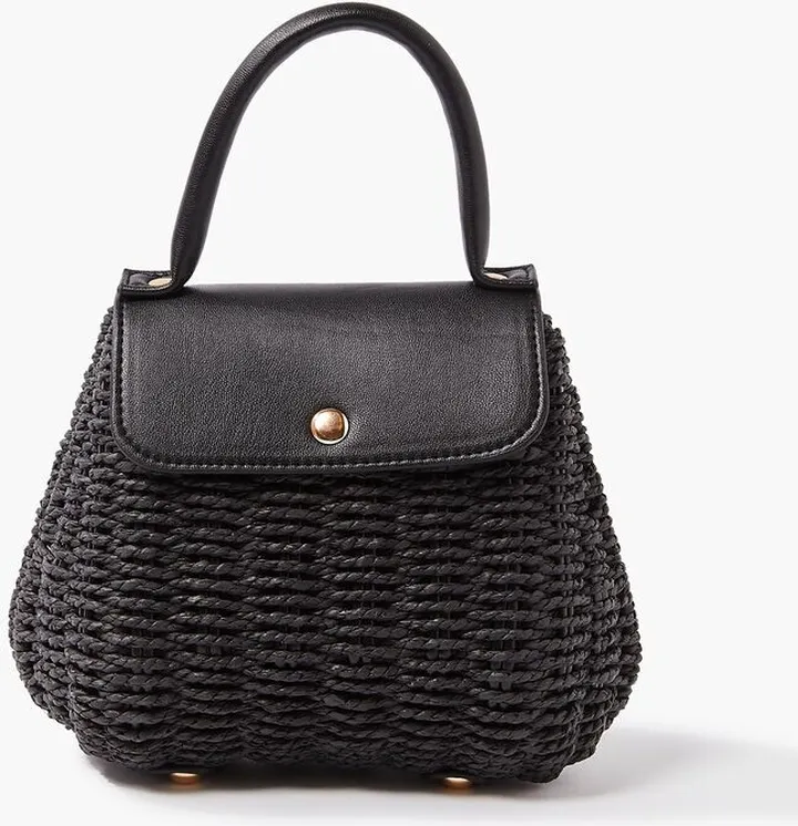 Straw Chain Crossbody Bag
