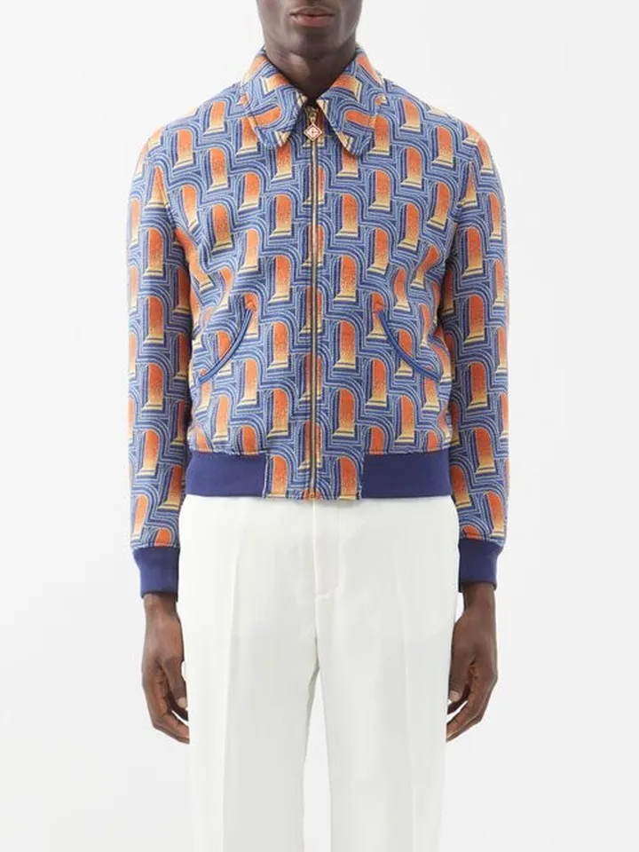 L'arche De Jour Wool-jacquard Bomber Jacket