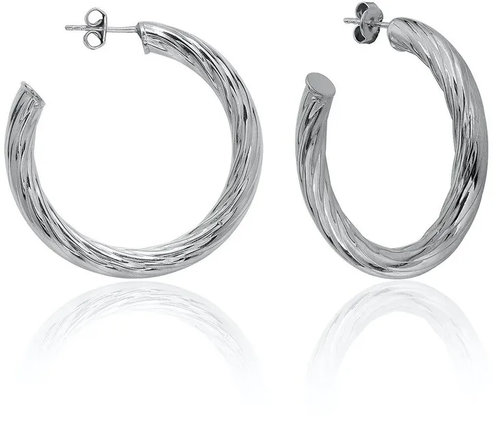 Sterling Silver 31mm Hoop Earrings