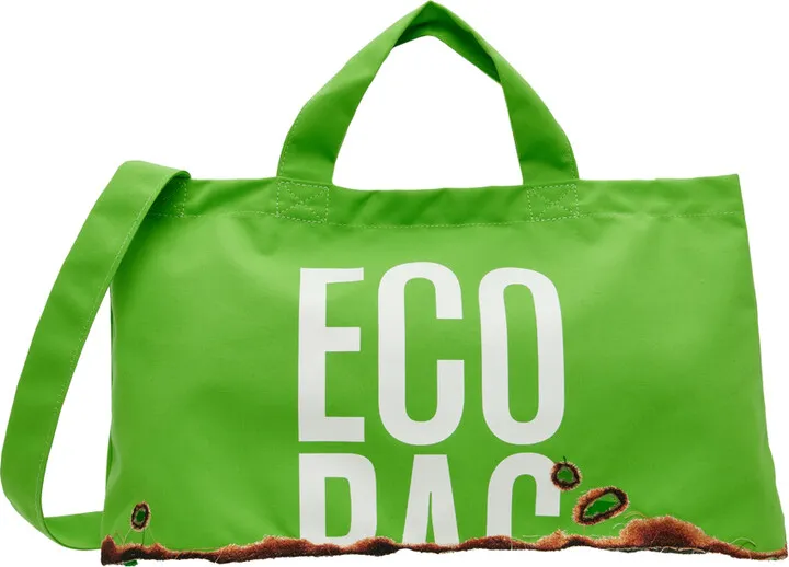 Doublet Green Burning Embroidery Eco Tote