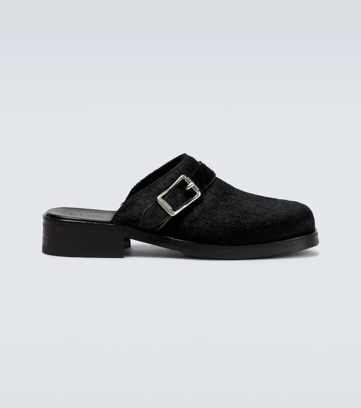 Camion calf hair slippers