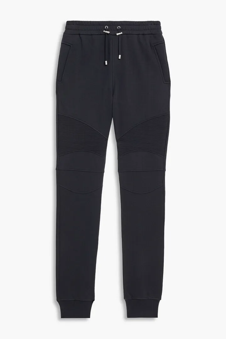 Printed French cotton-terry sweatpants